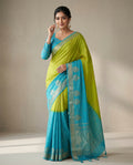 MIRA Premium Chinnon Weaving Jacquard Saree with Woven Designer Pallu