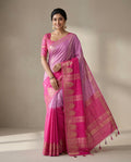MIRA Premium Chinnon Weaving Jacquard Saree with Woven Designer Pallu