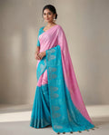 MIRA Premium Chinnon Weaving Jacquard Saree with Woven Designer Pallu