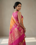 MIRA Premium Chinnon Weaving Jacquard Saree with Woven Designer Pallu